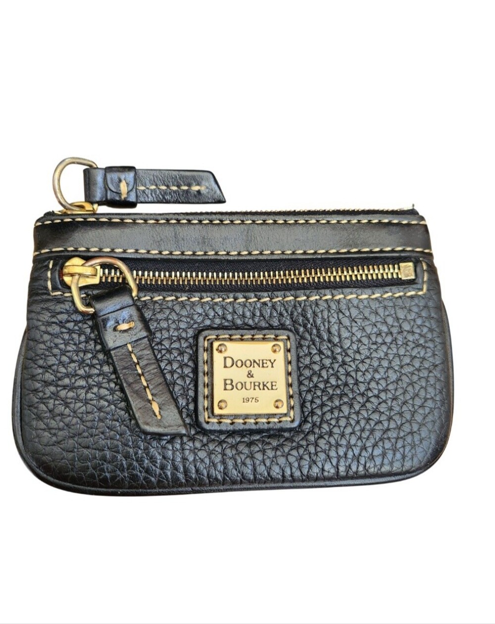 Dooney Black Leather Small Coin Case